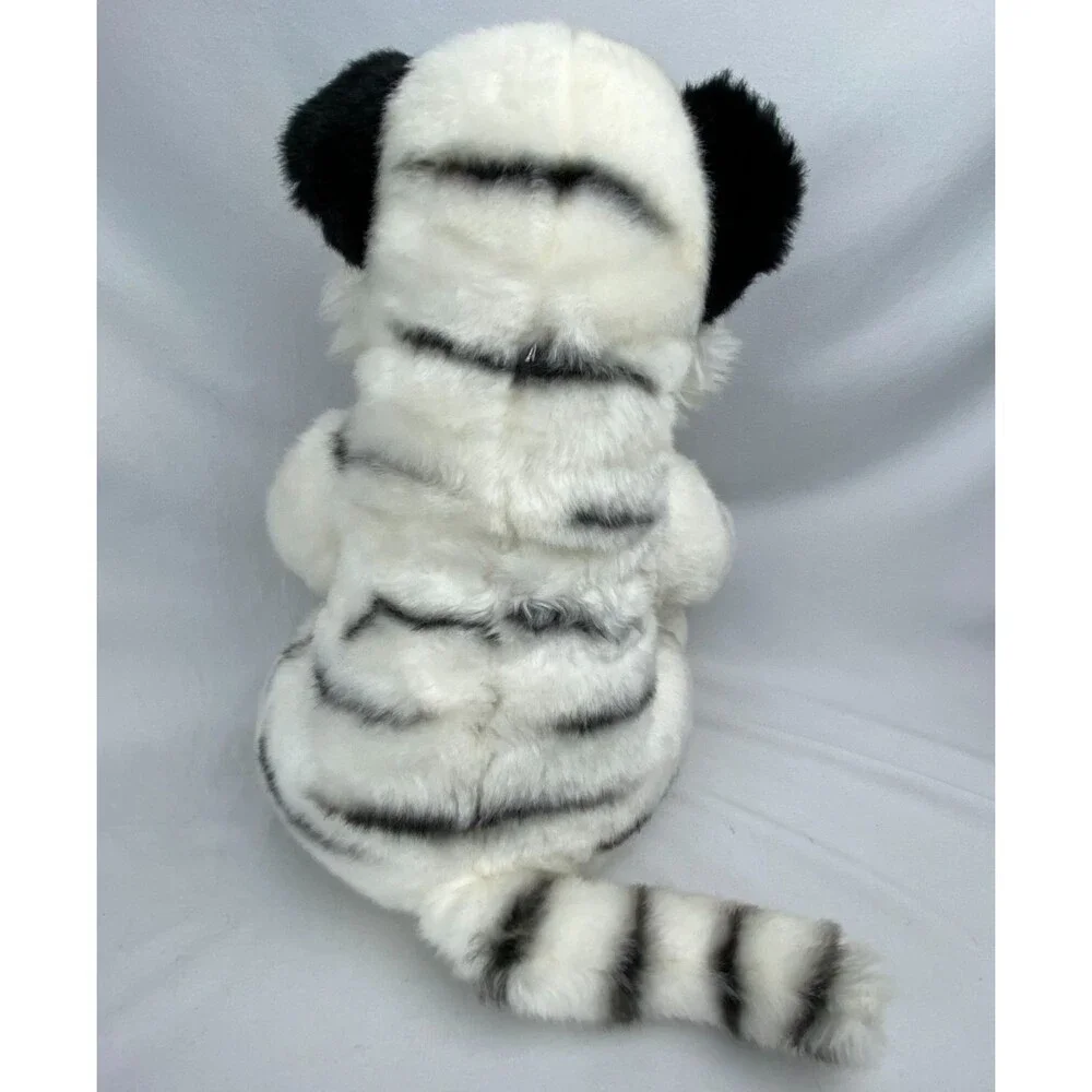 Build A Bear White‎ Tiger Plush Tongue Out Blue Eyes Stuffed Animal